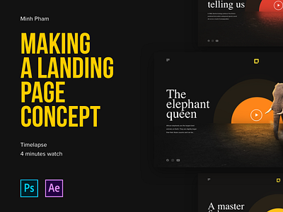 Landing page concept with zoom-in transition by Minh Pham on Dribbble