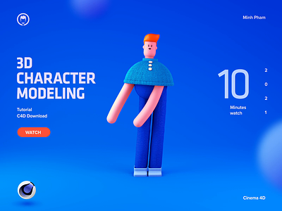 3D Character Dancing 3d animation cinema 4d illustration landing page motion tutorial ui