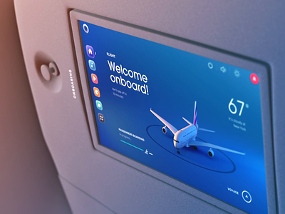 Flight onboarding and take-off 3d airplane animation illustration interaction motion ui ux