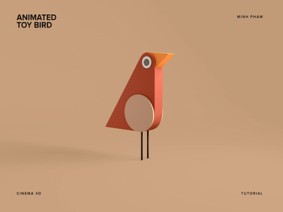 Animated 3D Toy Bird 3d animation character illustration motion