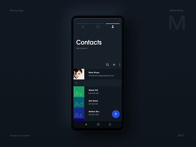 Phone App Concept - Dialing Interaction 3d android animation app interaction mobile phone product design ui ux vietnam