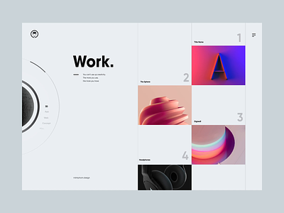 Radial Scroll Bar Interaction animation flat gallery grid interaction landing page motion ui ux vietnam web web design website