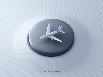 3D Airplane Mode Toggle 3d airplane animation button concept illustration interaction motion ocean plane sky switch toggle ui vietnam