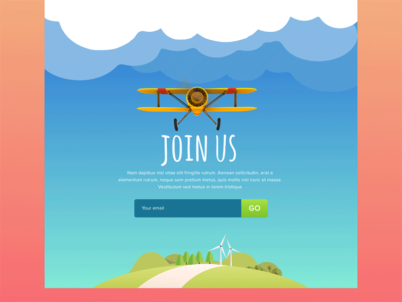 Landing Page Concept #3 Part II fly footer home landing page nature plane sky vietnam web