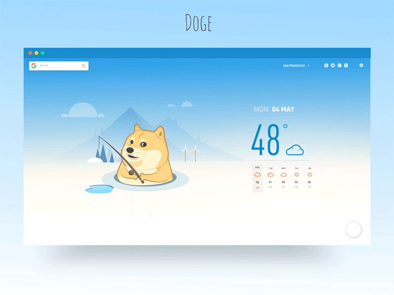 Cloudy with a chance of Doge - Desktop Version app calendar cold dog doge hot vietnam weather web