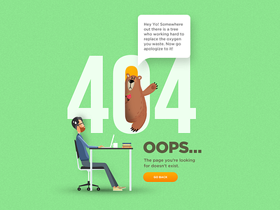 Environmental Preservation - 404 Page error funny graphic illustration typo ui vietnam web web design