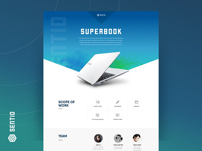 Superbook by Sentio android branding graphic design laptop ui ux vietnam web design