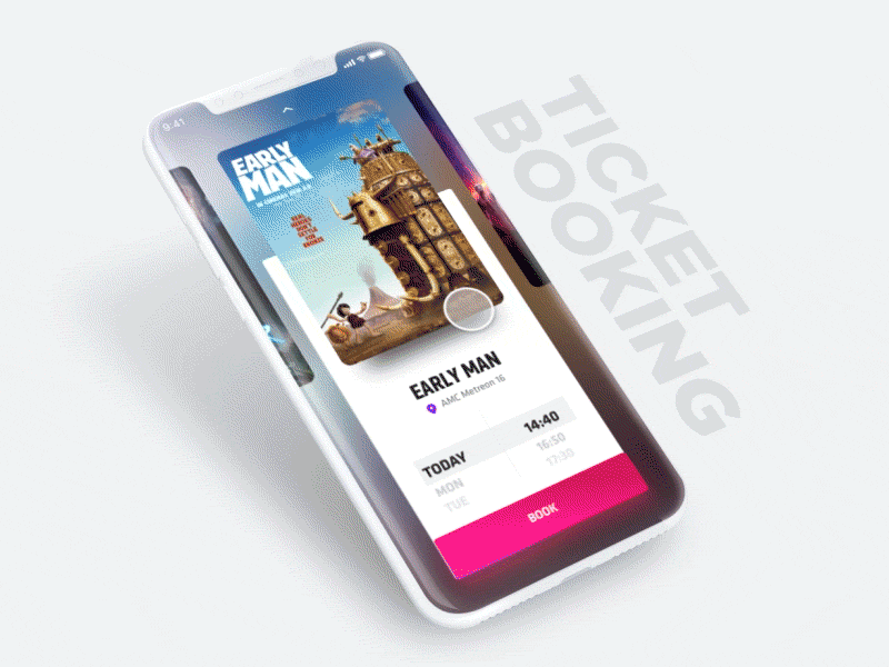 Ticket Booking 3d animation interaction mobile motion ui ux vietnam web