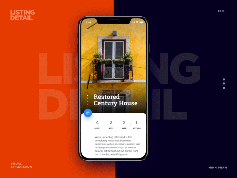 Listing Detail animation interaction ios iphone mobile motion scroll transition ui ux vietnam