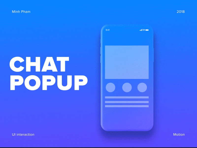Chat popup Interaction animation app interaction interactive mobile motion phone ui ux