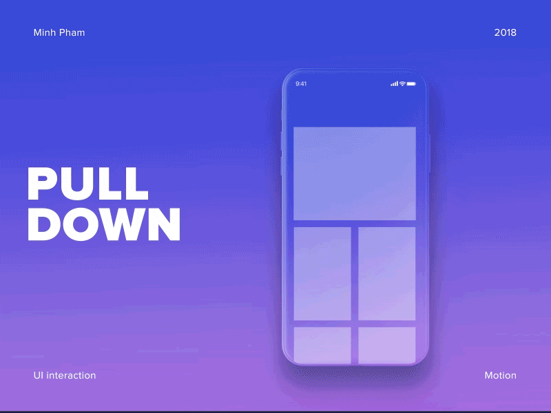 Pull Down Interaction animation app interaction interactive ios mobile motion ui ux vietnam