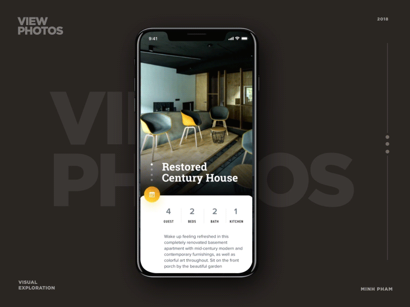 View Photos animation card interaction ios mobile motion scroll travel ui ux vietnam