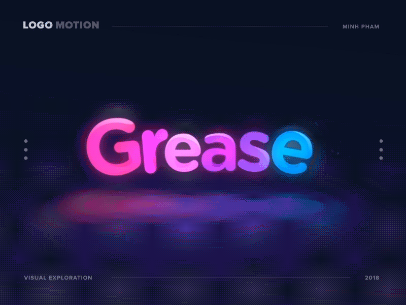 Logo animation 3d animation dark glow graphic logo motion neon text