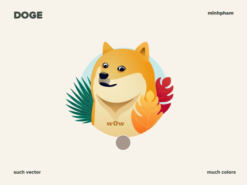 Doge likes you 3d animation character dog fun illustration motion vector vietnam