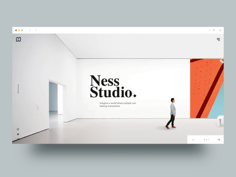 Gallery Website Concept animation architecture concept interaction motion parallax scroll ui ux vietnam web