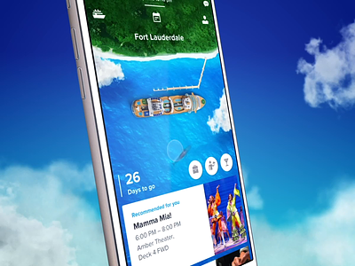 Royal Caribbean App - Navigation & Explore 3d animation app illustration interaction ios mobile motion nature ocean ship travel ui ux whale