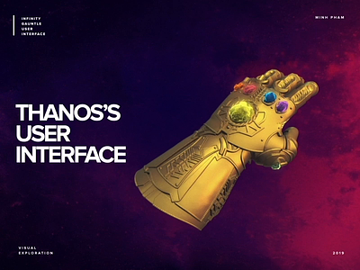 What if The Infinity Gauntlet has an Interface animation avengers concept futuristic infinity interaction marvel motion retro thanos ui ux vietnam