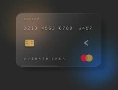 Debit/Credit Card - Glassmorphic