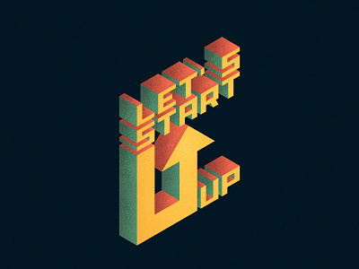 Let's Start U Up branding design entrepreneur graphic design icon identity illustration logo startup typography vector