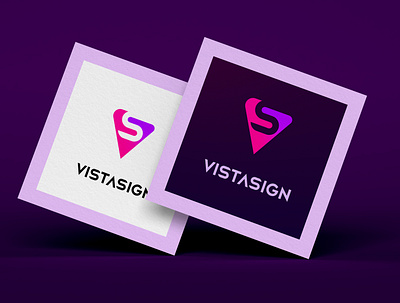 Vistasign Logo design branding creative logo design graphic design iconic logo illustration logo logo designer ui vector