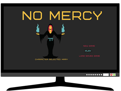 NO MERCY animation graphic design logo