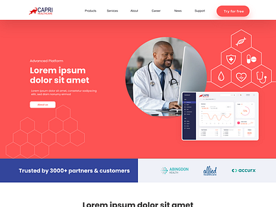 Health Care Product Landing Page Design