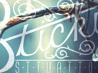 Sticky Situations hand letter illustrator wacom