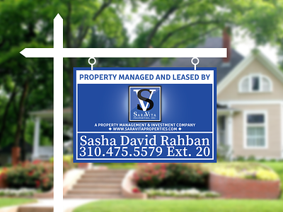 Yard Sign Design - SaraVita Properties Inc. business design design graphic design print design real estate design signage design
