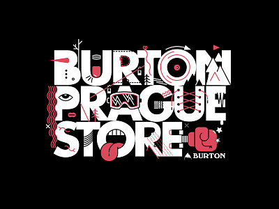 Burton Prague Store burton design illustration prague store typography