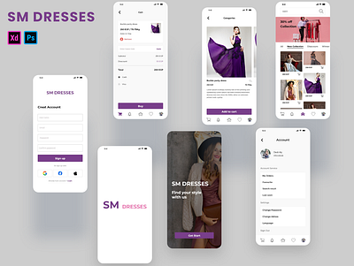 Sm Dresses app branding design graphic design logo ui ux