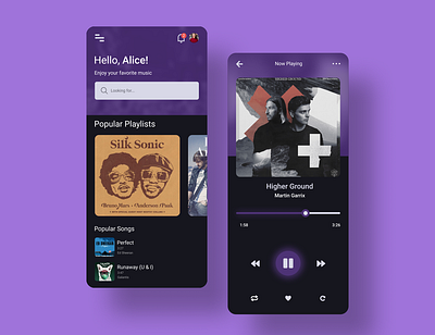 Music Player app mobile app music music app music player song songs ui