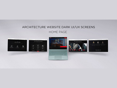 ARCHITECTURE WEBSITE UI/UX HOME PAGE SCREEN