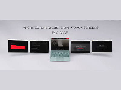 ARCHITECTURE WEBSITE UI/UX FAQ PAGE SCREEN