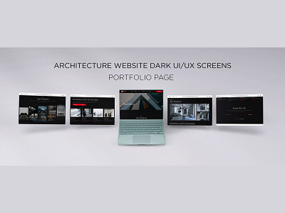 ARCHITECTURE WEBSITE UI/UX PORTFOLIO PAGE SCREEN