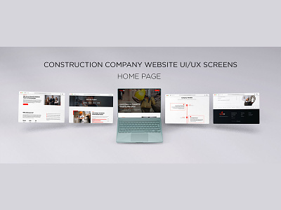 CONSTRUCTION WEBSITE UI/UX HOME PAGE SCREEN