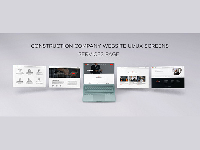 CONSTRUCTION WEBSITE UI/UX SERVICES PAGE SCREEN mobile app design