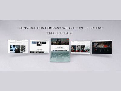 CONSTRUCTION WEBSITE UI/UX PROJECTS PAGE SCREEN mobile app design