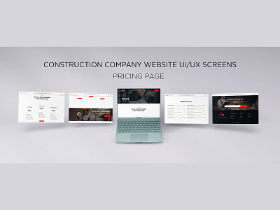 CONSTRUCTION WEBSITE UI/UX PRICING PAGE SCREEN mobile app design