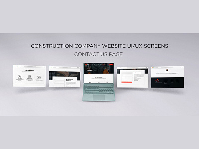 CONSTRUCTION WEBSITE UI/UX CONTACT US PAGE SCREEN mobile app design