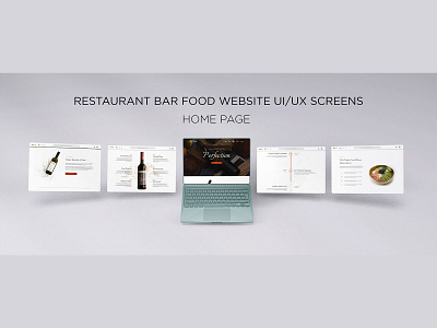 RESTAURANT BAR FOOD WEBSITE UI/UX HOME PAGE SCREEN mobile app design