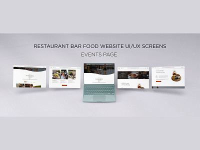 RESTAURANT BAR FOOD WEBSITE UI/UX EVENTS PAGE SCREEN mobile app design