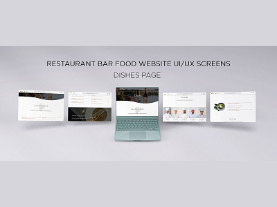 RESTAURANT BAR FOOD WEBSITE UI/UX DISHES PAGE SCREEN