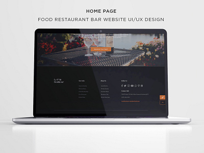 FOOTER SECTION | FOOD RESTAURANT WEBSITE UI/UX DESIGN illustrator photoshop