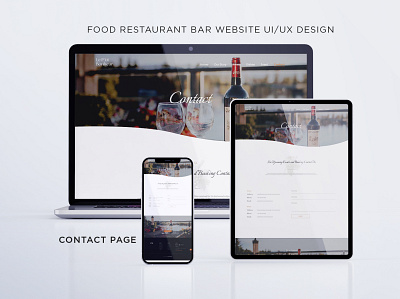 CONTACT PAGE | FOOD RESTAURANT BAR WEBSITE UIUX DESIGN illustrator