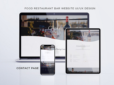 CONTACT PAGE | FOOD RESTAURANT BAR WEBSITE UIUX DESIGN