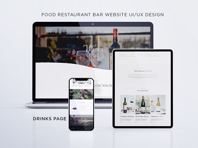 DRINKS PAGE | MODERN & SIMPLE WEBSITE UIUX DESIGN illustrator