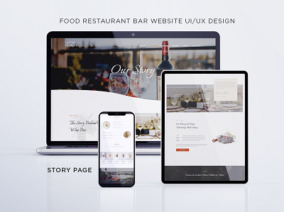 OUR STORY PAGE | FOOD RESTAURANT BAR WEBSITE UIUX DESIGN illustrator