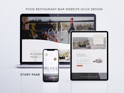 OUR STORY PAGE | FOOD RESTAURANT BAR WEBSITE UIUX DESIGN