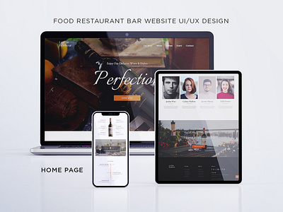 HOME PAGE | FOOD RESTAURANT BAR WEBSITE UIUX DESIGN