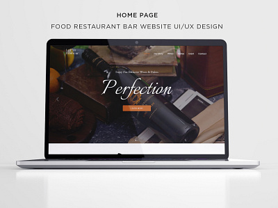HOME PAGE HEADER | FOOD RESTAURANT BAR WEBSITE UIUX DESIGN illustrator